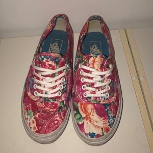 Vans Florals print shoes:: Women’s size 7.5